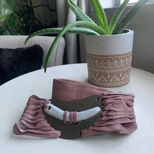 80’s Salmon leather belt